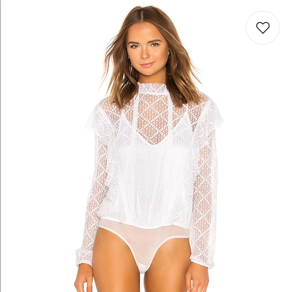 Free People Ivory Lace Bodysuit - Picture 6 of 8
